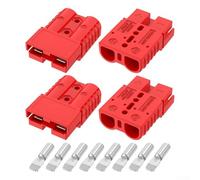 1 sistema de desconexión de conexión rápida de 20 A 600 V con más de 10000 grados de inserción de carcasa de PC ignífuga para cables de 2 a 6 AWG para remolque de cabrestante RV (rojo)