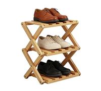 1 Small Shoe Rack - Estante de zapatos de madera, organizador de zapatos de 3 niveles | Estante plegable ajustable expandible | Almacenamiento de ahorro de espacio pequeños Racks For Narrow Spaces, No