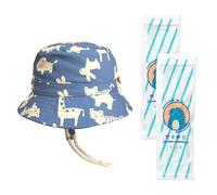 1 Sombrero De Pescador Para Niños, 1 Par De Mangas Para Niños, Sombrero Para El Sol Para Niños, Sombrero De Pescador Ajustable, Lindo Sombrero Para El Sol De Animales