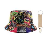 1 Sombrero de Pescador Retro, 1 Clip para Sombrero, Sombrero para el Sol de Doble Cara, Sombrero de Pesca para Hombres y Mujeres, Sombrero para el Sol de Verano