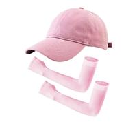 1 Sombrero para El Sol para Mujer, 1 Par De Mangas De Hielo, Sombrero De Verano para Mujer, Gorra De Béisbol para Mujer, Gorra De Tenis Ajustable para Mujer