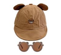 1 Sombrero Y 1 Par De Vasos, Sombrero De Protección Solar De Secado Rápido, Lindos Vasos Para Niños, Suministros De Protección Solar Al Aire Libre.