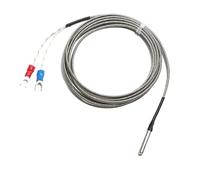 1 sonda de temperatura de acero inoxidable de 4 mm x 30 mm KJ PT100, 1 m, 2 m, 3 m, 5 m, termopar con cable trenzado blindado(J Type 3m)