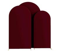 1 Soporte de Arco for Puerta Boda, decoración Flores, poliéster elástico, Fondo for Banquete (sin Estante) Cubierta de Arco de Boda(Wine Red,120x220cm(7.2Ft))