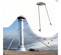 1 soporte de chimenea de acero inoxidable de 15,24 cm, 20,32 cm y 25,4 cm. Soporte duradero for conductos de ventilación de estufas y chimeneas de leña.(203mm)