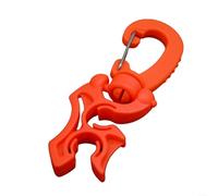 1 soporte de manguera de buceo con clip giratorio para medidor regulador de gestión segura, nailon resistente al desgaste para deportes subacuáticos, negro (naranja oscuro)