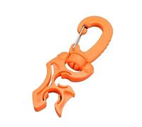 1 soporte de manguera de buceo con clip giratorio para medidor regulador de gestión segura, nailon resistente al desgaste para deportes subacuáticos, negro (naranja claro)