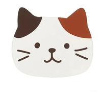 1 soporte de silicona en forma de gato, 10 x 9 cm, antideslizante, resistente al calor, flexible y fácil de limpiar, para amantes de los gatos y uso doméstico o casa de té (1)