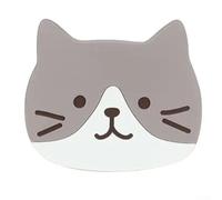 1 soporte de silicona en forma de gato, 10 x 9 cm, antideslizante, resistente al calor, flexible y fácil de limpiar, para amantes de los gatos y uso doméstico/casa de té (2)