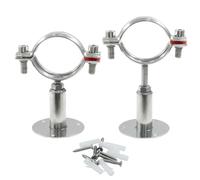 1 soporte de tubo de techo ajustable de 1 pulgada, soporte de tubería de acero inoxidable, tubo OD de 32-34 mm, kit de soporte de abrazadera de montaje en pared con tornillos, ideal para fijación de