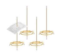 1 soporte para boletos (dorado) de 4 piezas, estaca para recibos, estaca de boletos, husillo de cheque, tenedor de billetes, apuñalador de boletos para restaurante, soporte de notas para negocios