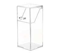 1 soporte para brochas de maquillaje de acrílico transparente con tapa, organizador de brochas cosméticas, impermeable, caja de exhibición para tocador y vanidad