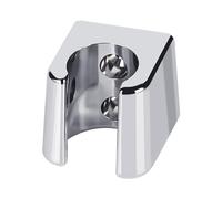1 soporte para cabezal de ducha, soporte para cabezal de ducha, soporte de ducha perforado, soporte de pared para cabezal de ducha, soporte de pared de plástico. (plata)