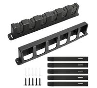 1 Soporte Para Cañas de Pescar Pared, 5 Cintas de Pescado Engrosadas, Soporte De Pared Para Caña de Pescar, Adecuado Para Garajes, Cobertizos, Botes, Trasteros Y Otros Entornos