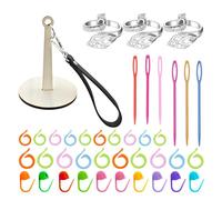1 Soporte para Hilo con Correa De Mano Y 1 Juego De Herramientas para Tejer, Accesorios para Tejer, Herramientas Creativas para Tejer, Soporte para Hilo Portátil