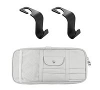 1 Soporte para Identificación De Coche, 2 Ganchos, Accesorios para Caravana, Bolsa De Almacenamiento para Parasol para Coche, Organización Y Bolsa De Almacenamiento para Coche