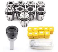 1 soporte para portabrocas Morse MT2 MT3 MT4 ER16 ER20 ER25 ER32 + 9 abrazaderas de resorte ER para herramienta de torno de fresado CNC (MTB2-ER32 (9 piezas)