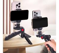 1 soporte para teleprompter, soporte de transmisión en vivo para uso | Abrazadera de doble cara y kit de cabeza de bola de escritorio, diseñado para vloggers estéticos que graban contenido de
