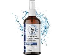 1 spray de plata coloidal de 100 ml (40 ppm) en botella de cristal ámbar - Botella pulverizadora | agua de plata | agua pura