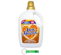 1 suavizante Mon Amour Gold Argán - Fragancia inconfundible, lavado suave, 60 lavados, 3 L + llavero Beni Culinari gratuito