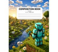 1-Subject College-Ruled Pixel World Explorer Notebook | 8.5 x 11 in: Peaceful Village Adventure - 120 pages - Gamer School Journal - Back to School Supplies