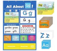 1 Tabla de Bolsillo de Aprendizaje de Alfabeto de Alphabet Cuadro de Bolsillo Creativo del Alfabeto Herramienta de reconoci