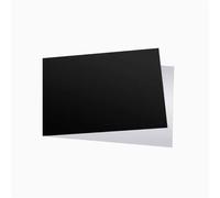 1 tablero de PP esmerilado blanco y negro, tablero de plástico duro(210X297X2 Black)