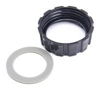 1 tapa de rosca inferior de base de licuadora negra con 1 junta de goma para licuadora, pieza de repuesto para licuadoras Hamilton Beach