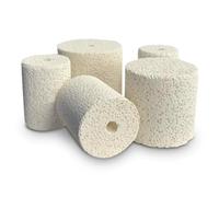 1 tapón aislante de tubo de cuarzo de alúmina de alta temperatura, 18-160 mm, 1700 °C, for hornos tubulares.(D47mm*65mm OD 60mm)