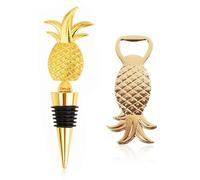 1 Tapón De Botella De Vino De Piña Y 1 Abridor De Botellas De Piña, Tapón De Botella De Vino Creativo, Abridor De Botellas De Regalo, Abridor De Botellas De Metal.