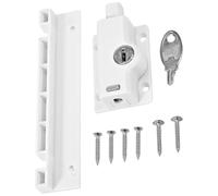 1 tapón de seguridad para ventana con mecanismo de bloqueo, resistente al óxido, ajustable para climas húmedos, balcones, regulador de flujo de aire de ventana de alta resistencia