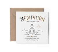 1 tarjeta de felicitación de meditación, descripción del diccionario, definición deportiva, broma divertida, pasatiempo, trabajo, regalo de cumpleaños #73114