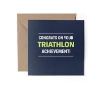 1 tarjeta de felicitación de triatlón de felicitaciones - Swim Bike Run PB Achievement Gift #71883