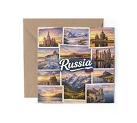 1 tarjeta de felicitación estilo postal de Rusia, año sabático, para estudiantes, viajes, vacaciones, #71654