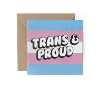 1 tarjeta de felicitación transgénero LGBTQ Pride Love Flag Support Birthday Thank You Friend Lover Fan Mum Dad Kids Gift #81946
