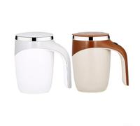 1* Taza de café de agitación automática Taza de café giratoria Taza de café automática para café para leche 304 Acero inoxidable Agitación automática Taza de café Operación con un botón (blanco)