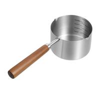 1 Taza de Medición de Acero Inoxidable 304, Cazo para Leche con Boquilla, Cuchara para Alimentos Perros y Gatos, Pequeña Olla con Escala Precisa, Cocina, Restaurante, Sopa, Leche, Café y Té