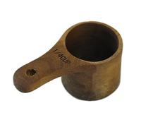 1 taza medidora de madera natural seca e ingredientes para cocina doméstica 061077