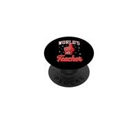 #1 Teacher World'S Number One Teacher - Gráfico de Dedos de Espuma PopSockets PopGrip Adhesivo