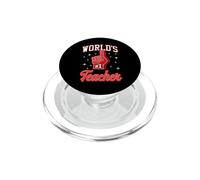 #1 Teacher World'S Number One Teacher - Gráfico de Dedos de Espuma PopSockets PopGrip para MagSafe