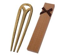 1 Tenedor De Madera Para El Cabello Y 1 Caja De Regalo, Herramientas Para Peinar El Cabello, Accesorios Simples Para El Cabello, Accesorios Retro Para El Cabello