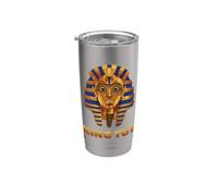 #1 The Egyptian Pharaoh King Tut Mask T-shirt, Tutankhamun Vaso térmico de acero inoxidable de doble pared