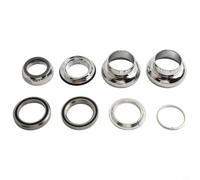 1" Threaded Bicycle Headset Fixed Gear Racing Bike Headset Bearing 22.2mm(Silver)