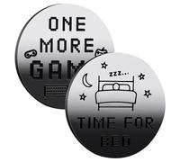 1 Tiempo De Juego Más Para Bed Coin, Ve a Bed Coin,regalo De Moneda Para Toma De Decisiones De Jugador, Monedas Novedosas De Doble Cara Para Amantes De Los Juegos | 1 Juego Más/hora De Acostarse Y 1 E