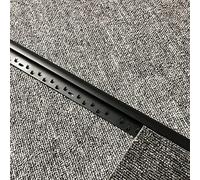 1 tira de borde de alfombra de metal - Tira de umbral de transición de aluminio cortable, for una conexión suave de la alfombra al suelo(Black)