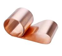 1 tira de lámina de cobre T2: 1 metro de longitud, 5-30 mm de ancho, 0,01 mm - 1 mm de espesor, 99,95% de contenido de cobre.(20x0.01mm)