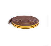 1 tira de sellado for puertas y ventanas de 5 m, autoadhesiva, DIEP, aislante acústico, sellado, bloqueador de viento y cinta de protección contra corrientes de aire.(Brown,P 9X5.5mm)