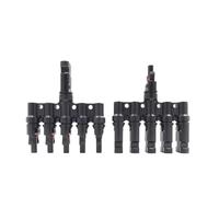 1 to 2/3/4/5/6T Solar MC Connectors For Photovoltaic Energy PV Panel Parallel Splitter Coupler Combiner IP67 1000V 1 Pair(5T-1pair)
