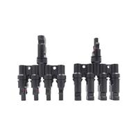 1 to 2/3/4/5/6T Solar MC Connectors For Photovoltaic Energy PV Panel Parallel Splitter Coupler Combiner IP67 1000V 1 Pair(4T-1pair)