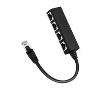 1 to 4 LAN Splitter Adapter - Small Network Port Extender,